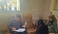 حضور تیم سلامت مرکز خدمات جامع سلامت کردان در منازل سالمندان و افراد ناتوان روستای بانوصحرا